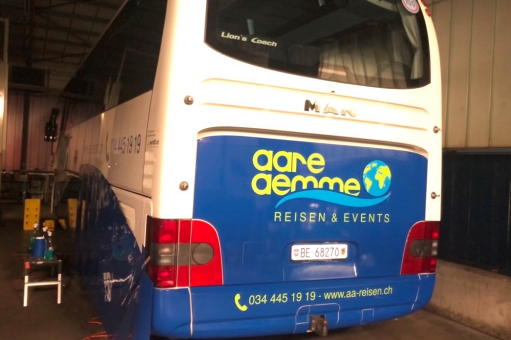 Folieren Beschriften Man Bus Reisecar Fahrschule Aare Aemme 10