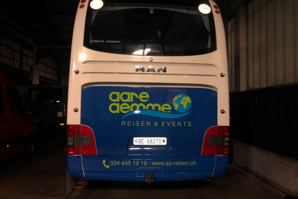Folieren Beschriften Man Bus Reisecar Fahrschule Aare Aemme 12