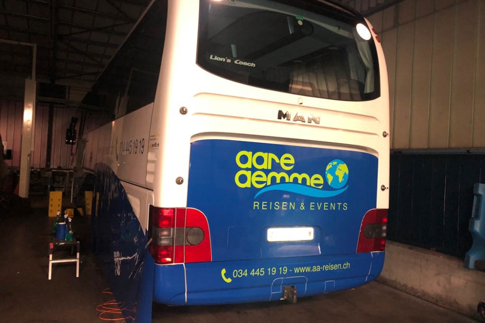 Folieren Beschriften Man Bus Reisecar Fahrschule Aare Aemme 13