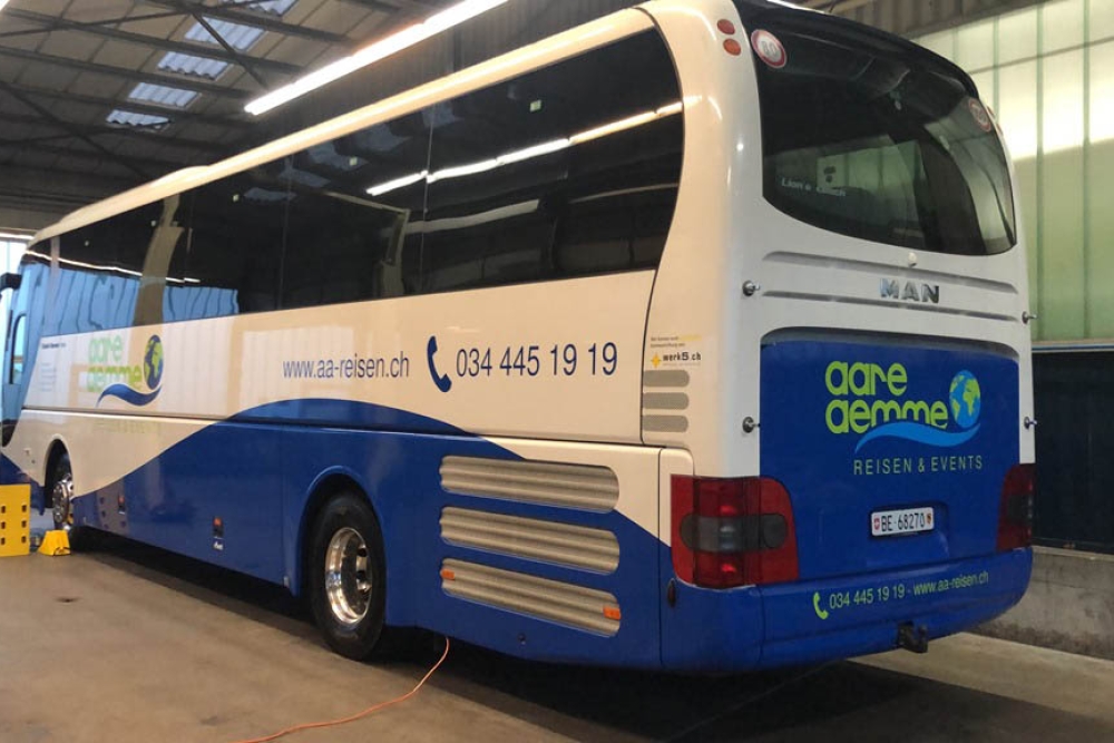 Folieren Beschriften Man Bus Reisecar Fahrschule Aare Aemme 14