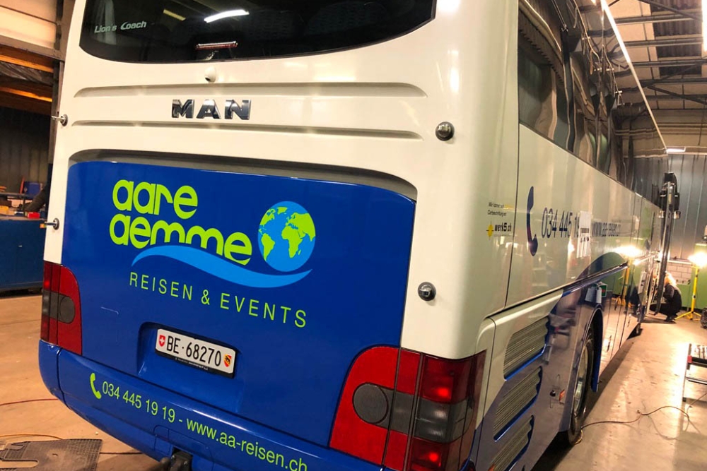 Folieren Beschriften Man Bus Reisecar Fahrschule Aare Aemme 16