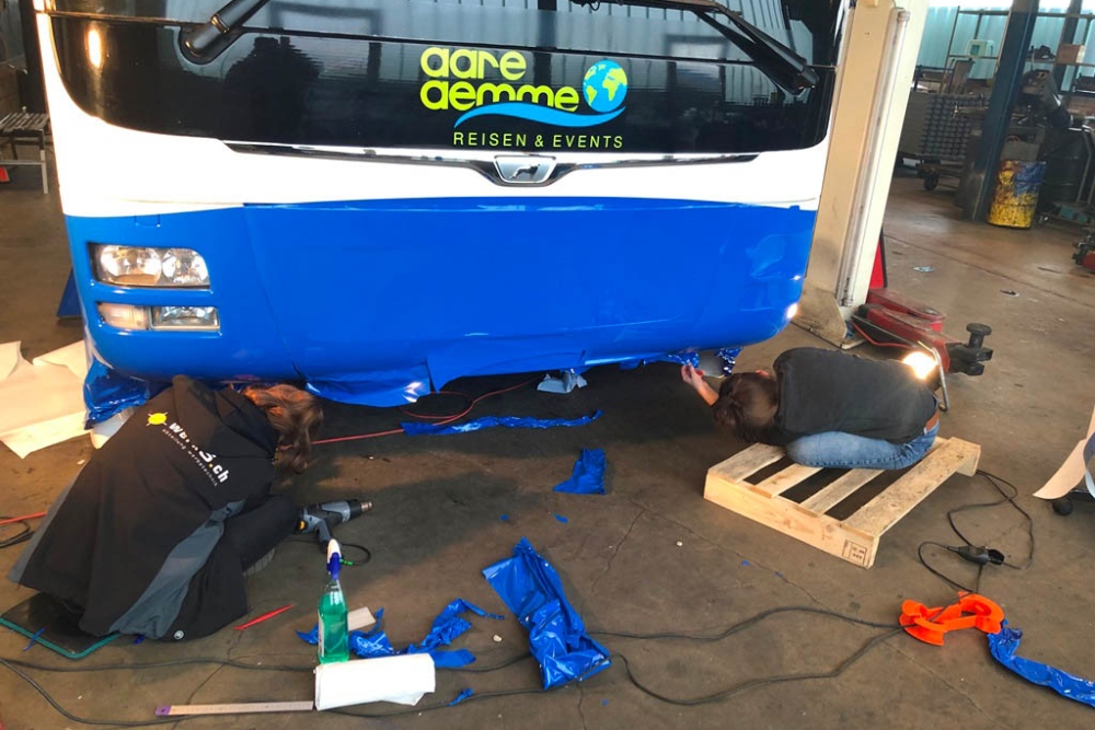 Folieren Beschriften Man Bus Reisecar Fahrschule Aare Aemme 18