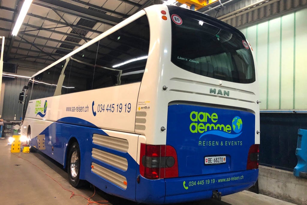 Folieren Beschriften Man Bus Reisecar Fahrschule Aare Aemme 19