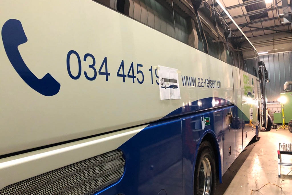 Folieren Beschriften Man Bus Reisecar Fahrschule Aare Aemme 21