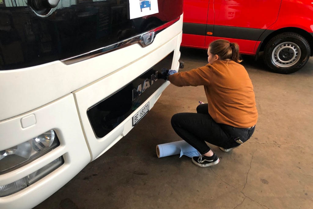 Folieren Beschriften Man Bus Reisecar Fahrschule Aare Aemme 3