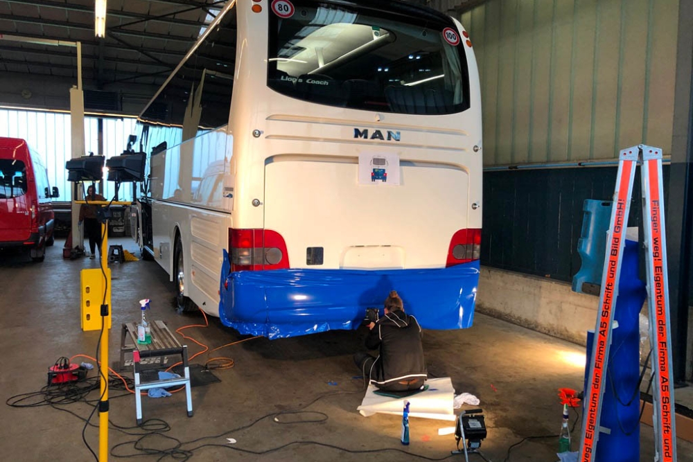 Folieren Beschriften Man Bus Reisecar Fahrschule Aare Aemme 4