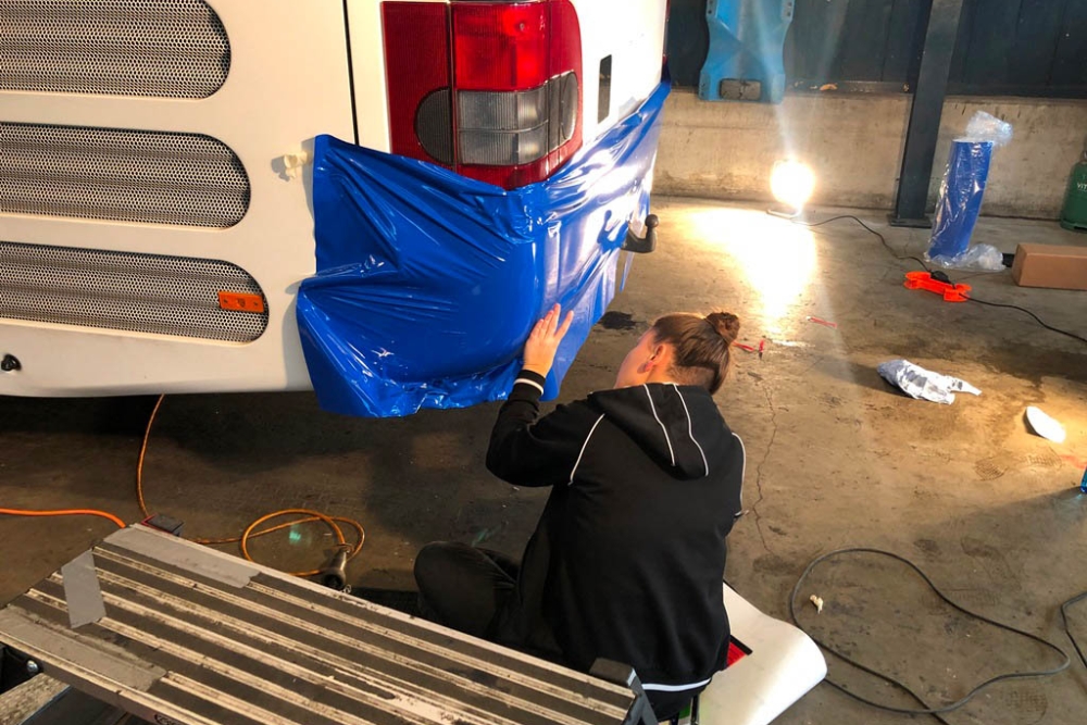 Folieren Beschriften Man Bus Reisecar Fahrschule Aare Aemme 5