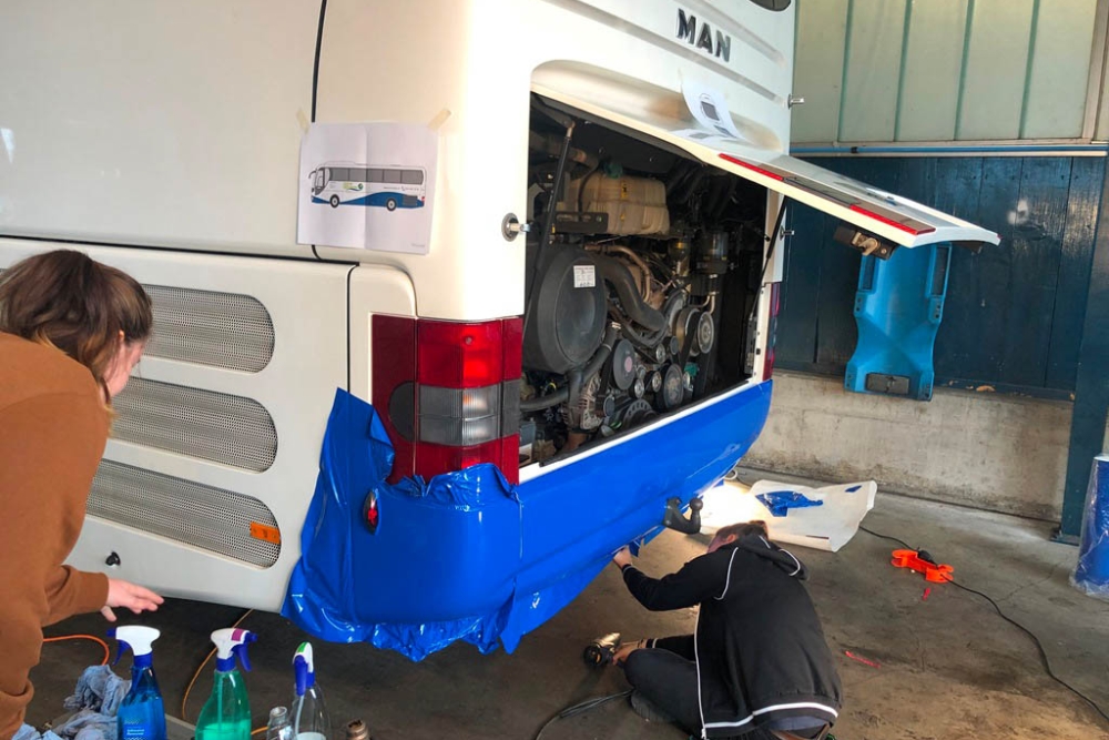Folieren Beschriften Man Bus Reisecar Fahrschule Aare Aemme 8