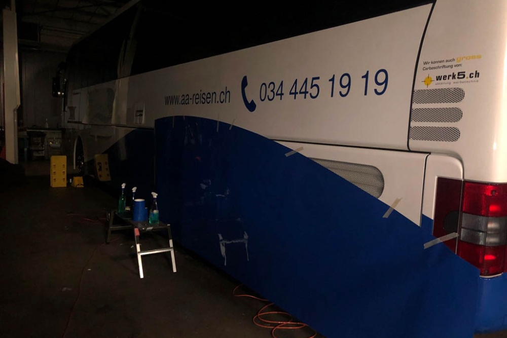 Folieren Beschriften Man Bus Reisecar Fahrschule Aare Aemme 9